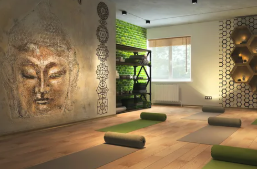 Meditation class in session